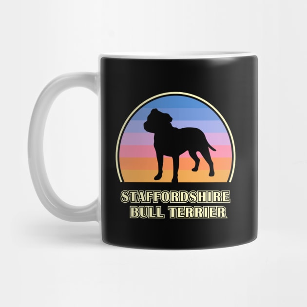 Staffordshire Bull Terrier Vintage Sunset Dog by millersye